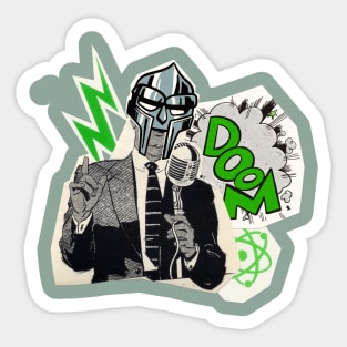 Retro Collage Doom Sticker